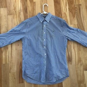 LIGHT BLUE & WHITE GINGHAM VINEYARD VINES BUTTONUP